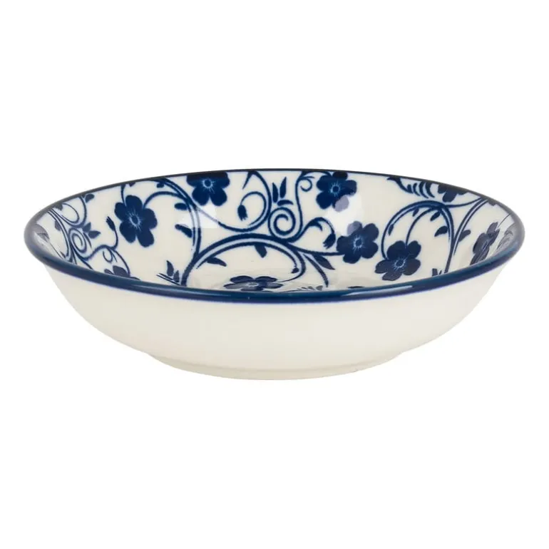 Schoteltje blue print - flowers - ⌀9.5 cm