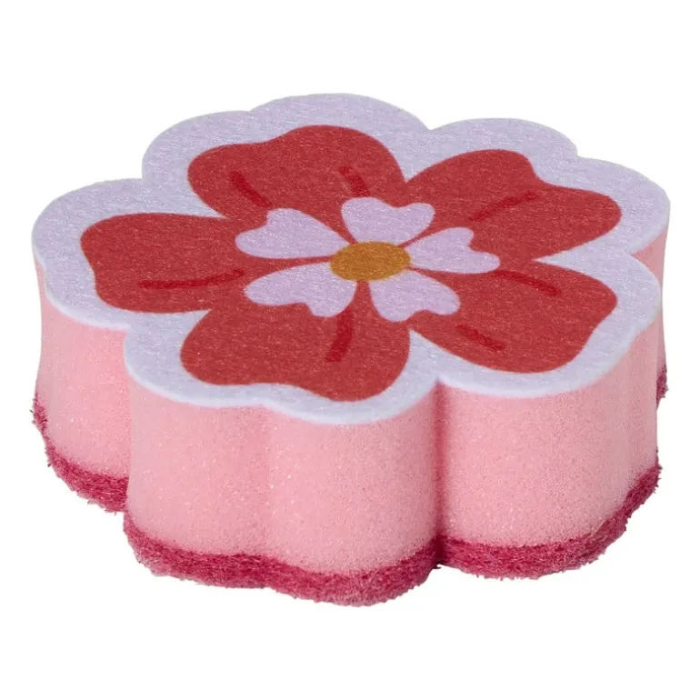 Schuurspons bloem - diverse varianten - 10x7x3 cm