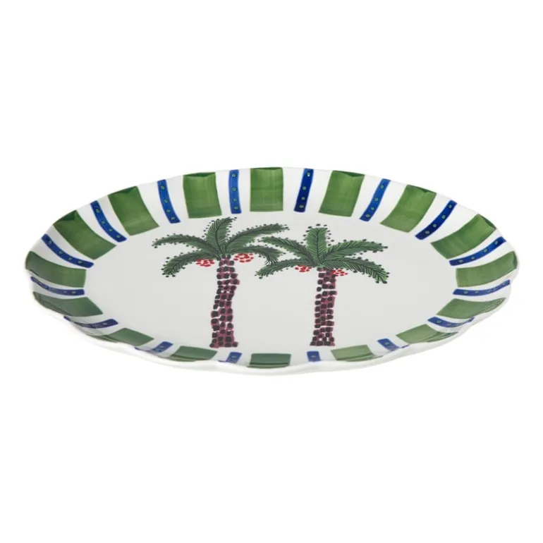 Serveerbord palmboom - multikleur - 3x39x32 cm