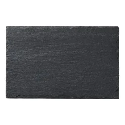 Serveereplateau leisteen rechthoekig - grijs - 22x14 cm