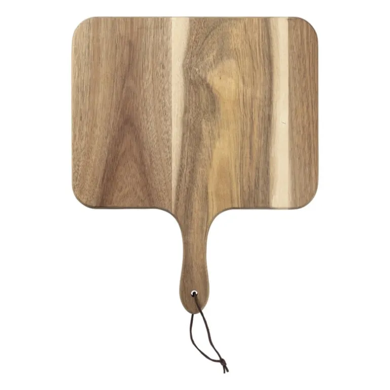 Serveerplank acacia met handvat - 34x29 cm
