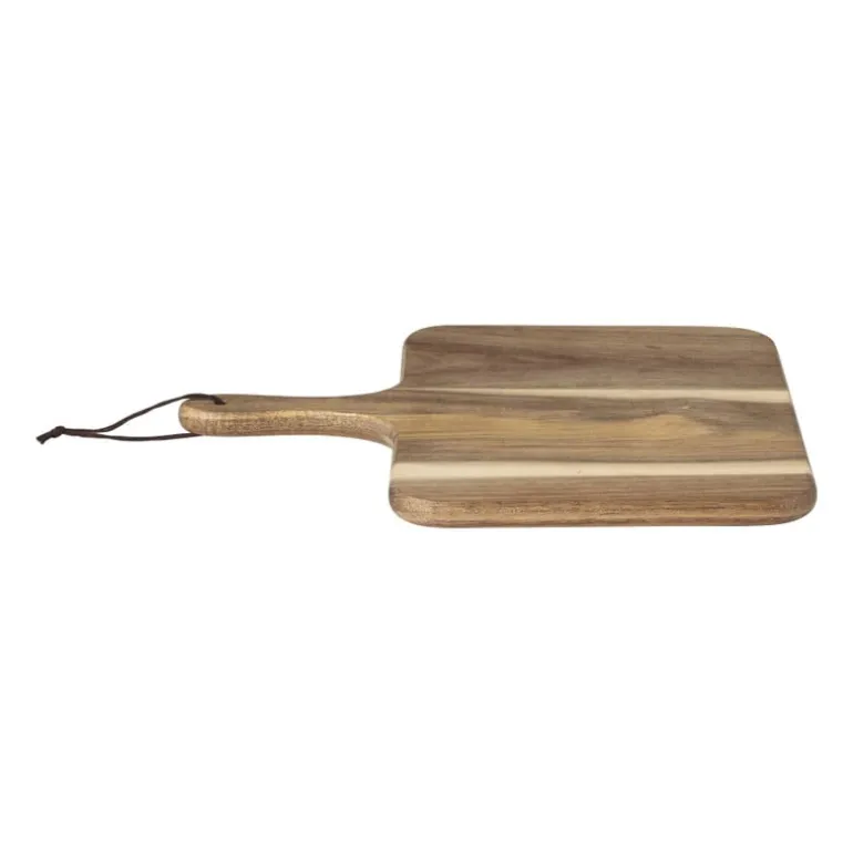 Serveerplank acacia met handvat - 34x29 cm