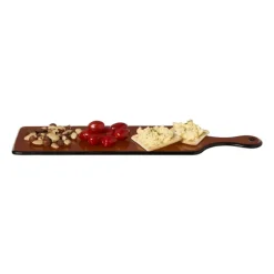 Serveerplank glas - bruin - 43x12 cm