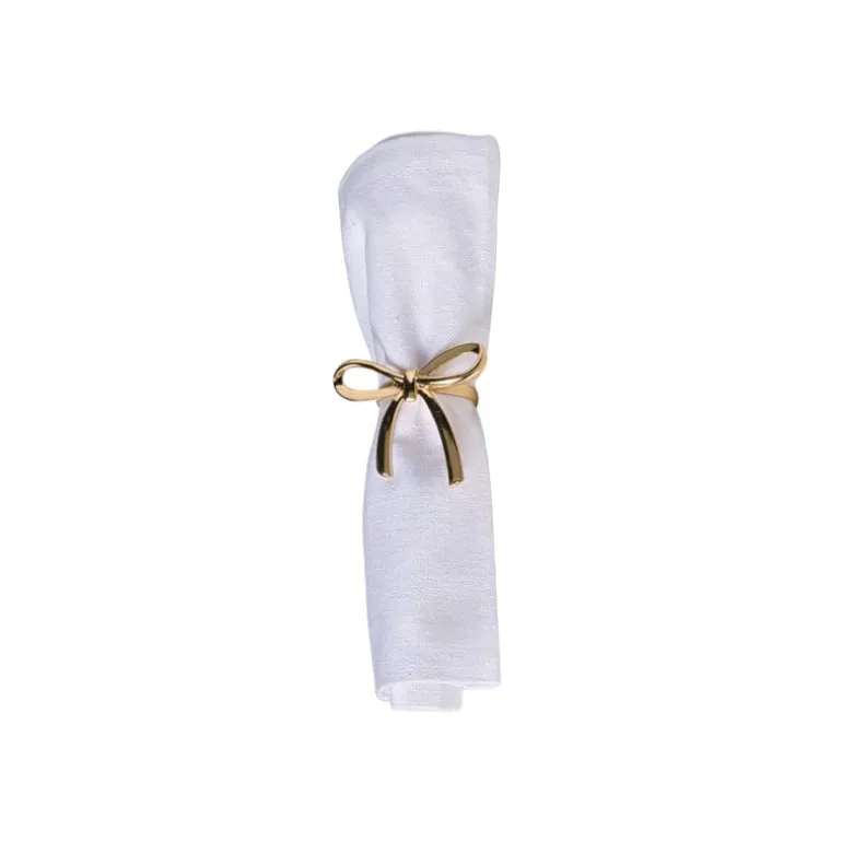 Servetring strik - goud - ø5 cm
