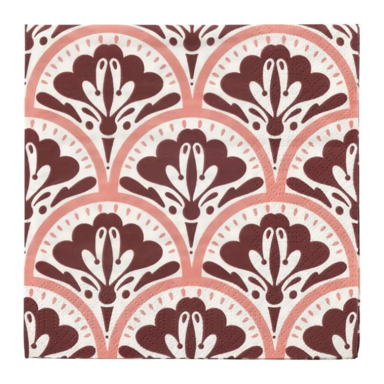Servetten artdeco bloem - 33x33 cm - set van 20