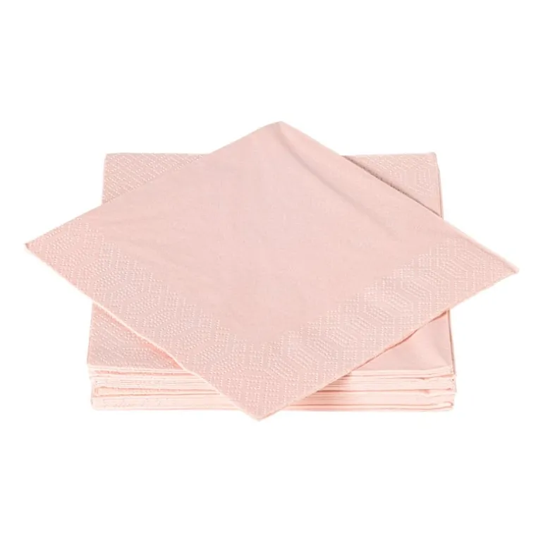 Servetten lichtroze - 33x33 cm - set van 20