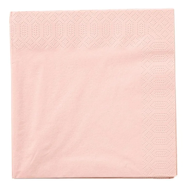 Servetten lichtroze - 33x33 cm - set van 20