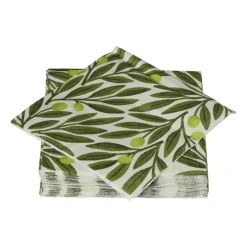 Servetten olijftak - groen - 24x24 cm - set van 20