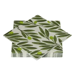 Servetten olijftak - groen - 33x33 cm - set van 20