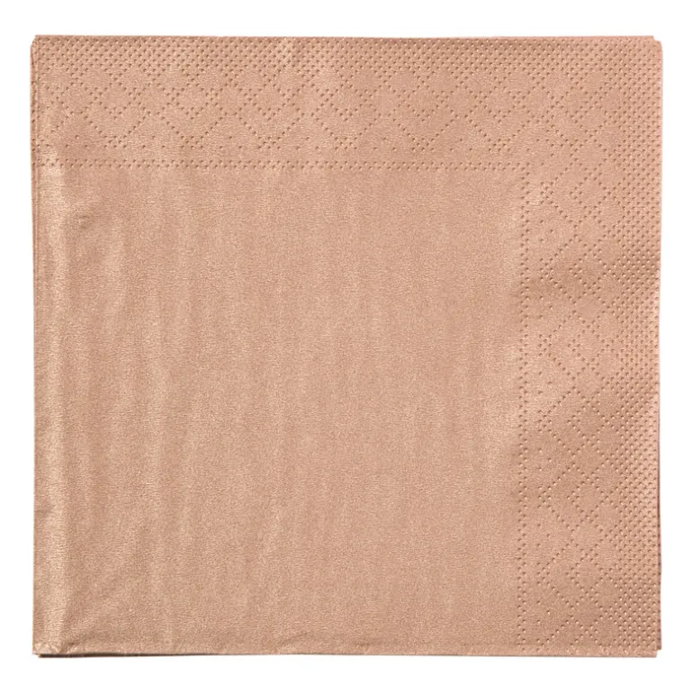 Servetten - roségoudkleurig - set van 20