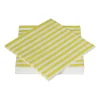 Servetten streep - geel - 33x33 cm - set van 20