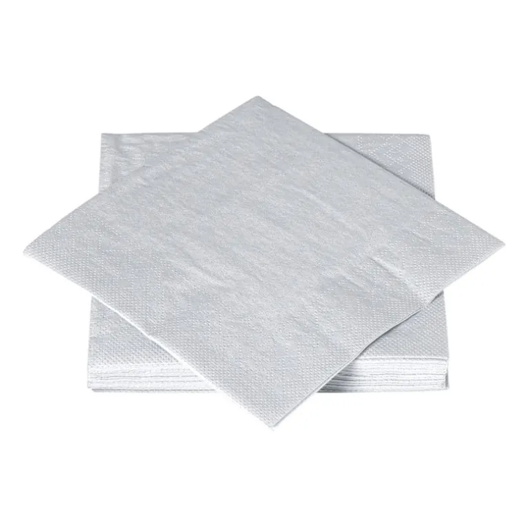 Servetten - zilverkleurig - set van 20