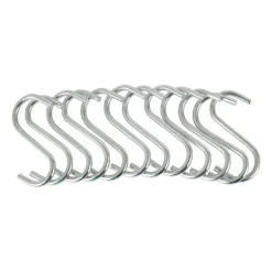 S haken - rvs - set van 12
