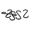 S-haken - zwart - set van 5
