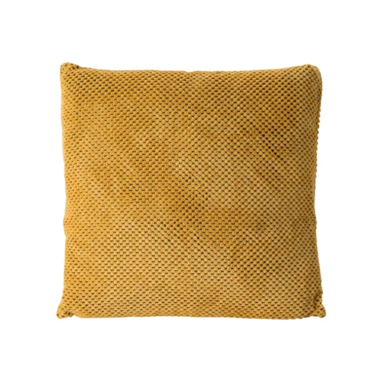 Sierkussen blokje - geel - 45x45 cm