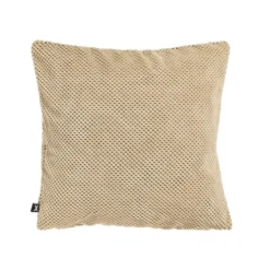 Sierkussen met blokjes - beige - 45x45 cm