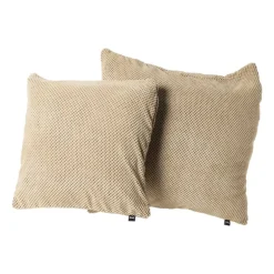 Sierkussen met blokjes - beige - 45x45 cm