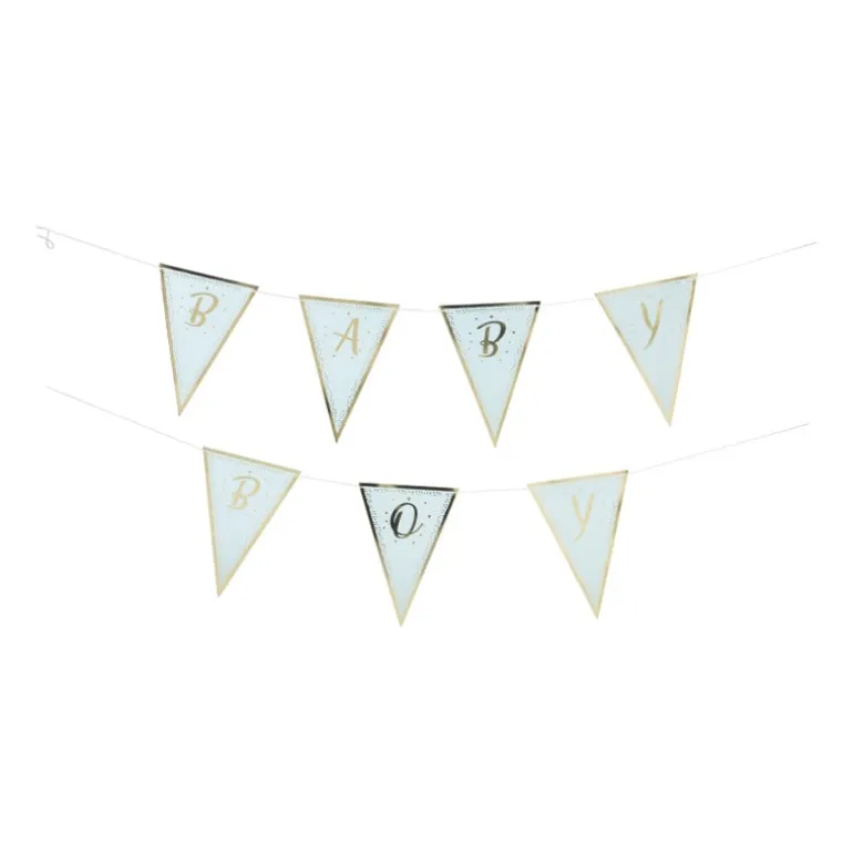 Slinger baby boy - blauw/goud - 2x200 cm