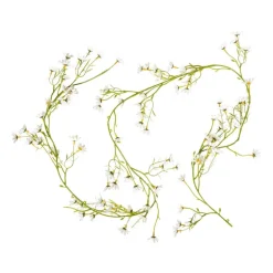 Slinger bloemen margriet - wit/geel - 210 cm