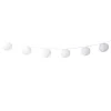 Slinger met 9 solar barok lampionnen - wit - 440 cm