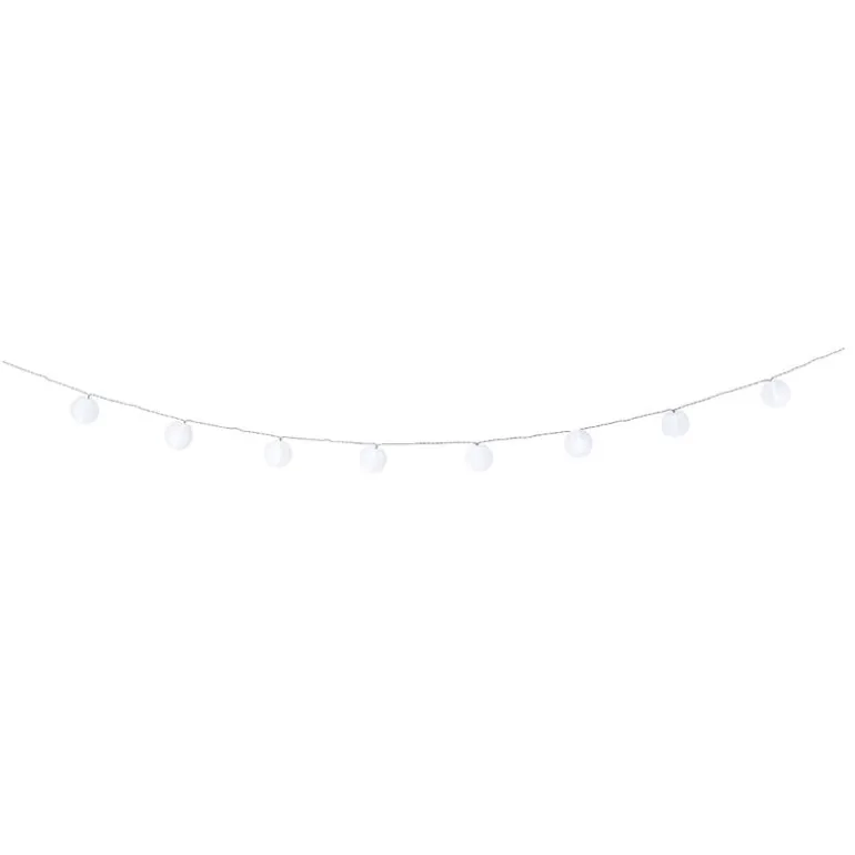 Slinger met 10 solar lampjes - wit - 4 meter
