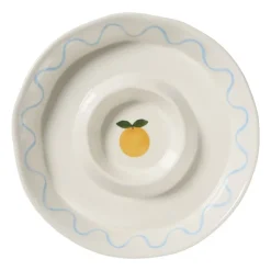 Snackschaal sinaasappel - oranje/blauw - Ćø27x4.5 cm