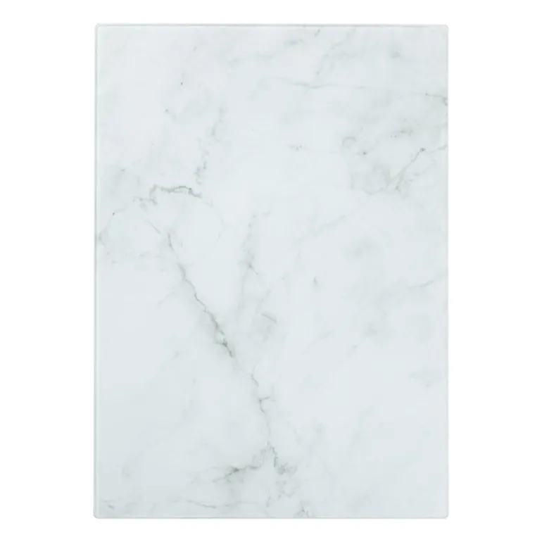 Snijplank marmeren look - wit - 30x42x0.04 cm