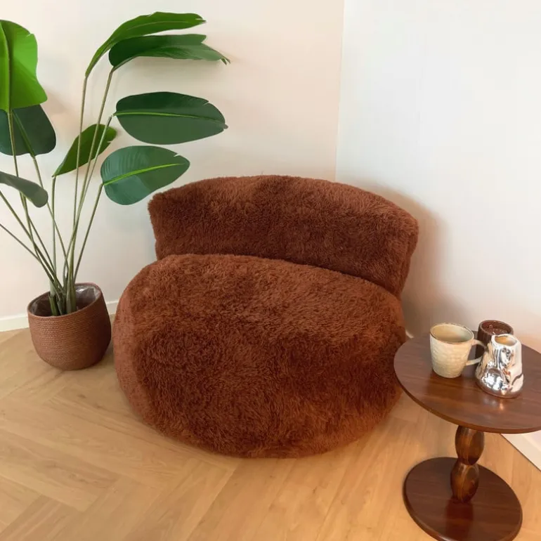 Sofa the bear - bruin - ø95x65 cm