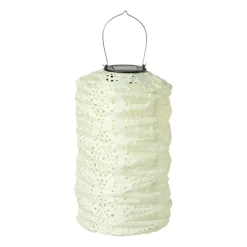 Solar barok lampion cilinder - groen - ø18x33 cm