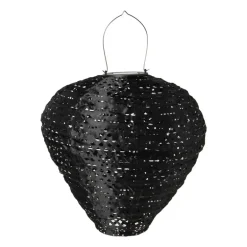 Solar barok lampion druppel - zwart - ø28x30 cm