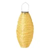 Solar barok lampion ovaal - geel - ø20x42 cm