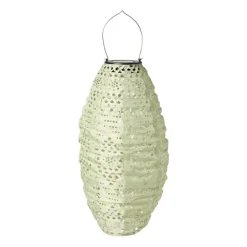 Solar barok lampion ovaal - groen - ø20x42 cm
