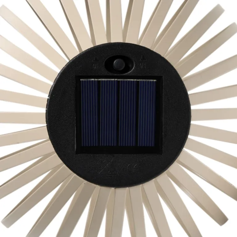 Solar lantaarn - beige - ø20x18 cm
