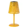 Solar tuinlamp op voet - geel - ø13x28 cm