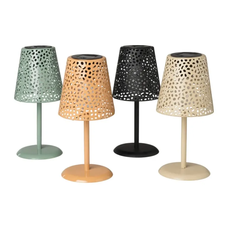 Solar tuinlamp op voet - groen - ø13x28 cm
