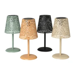 Solar tuinlamp op voet - zwart - ø13x28 cm