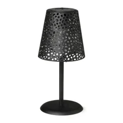 Solar tuinlamp op voet - zwart - ø13x28 cm
