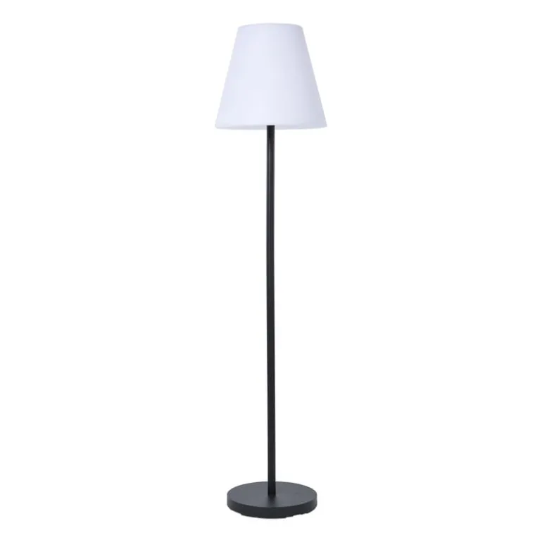 Solar USB vloerlamp - wit/zwart - ø34x147 cm