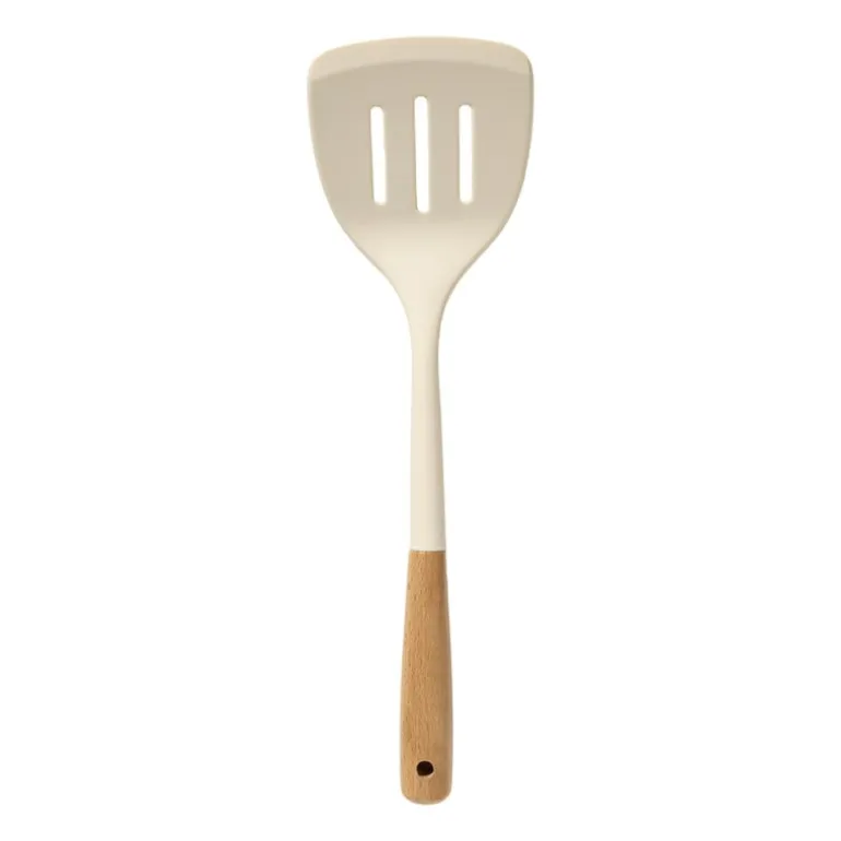 Spatel met gleuf - wit - 34 cm