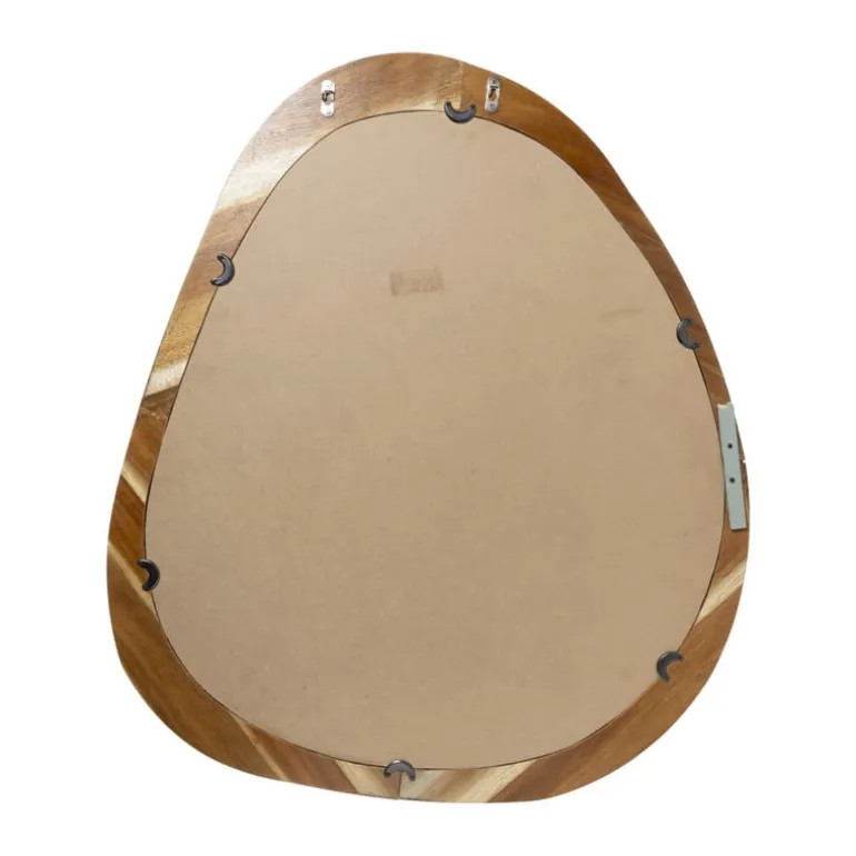 Spiegel organic driehoek - acaciahout - 78x67 cm