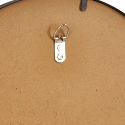 Spiegel rond met metalen lijst - zwart - ø50 cm