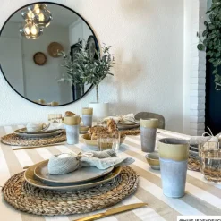 Spiegel rond met metalen lijst - diameter 60 cm