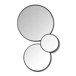 Spiegel rond met metalen lijst - diameter 80 cm