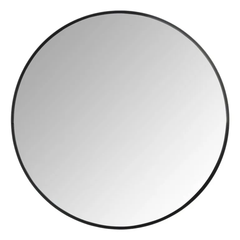 Spiegel rond met metalen lijst - diameter 80 cm