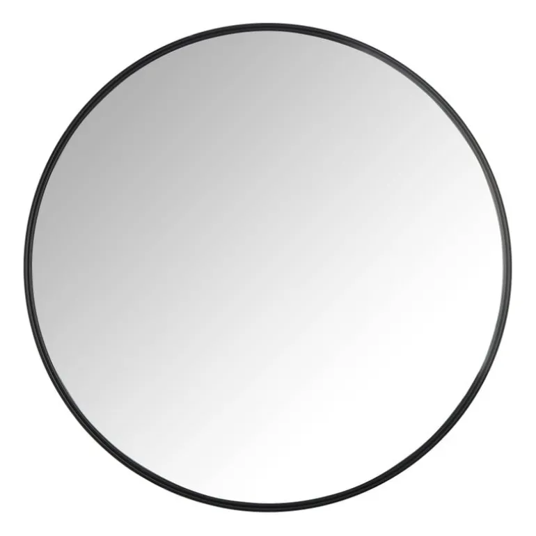 Spiegel rond met metalen lijst - diameter 70 cm