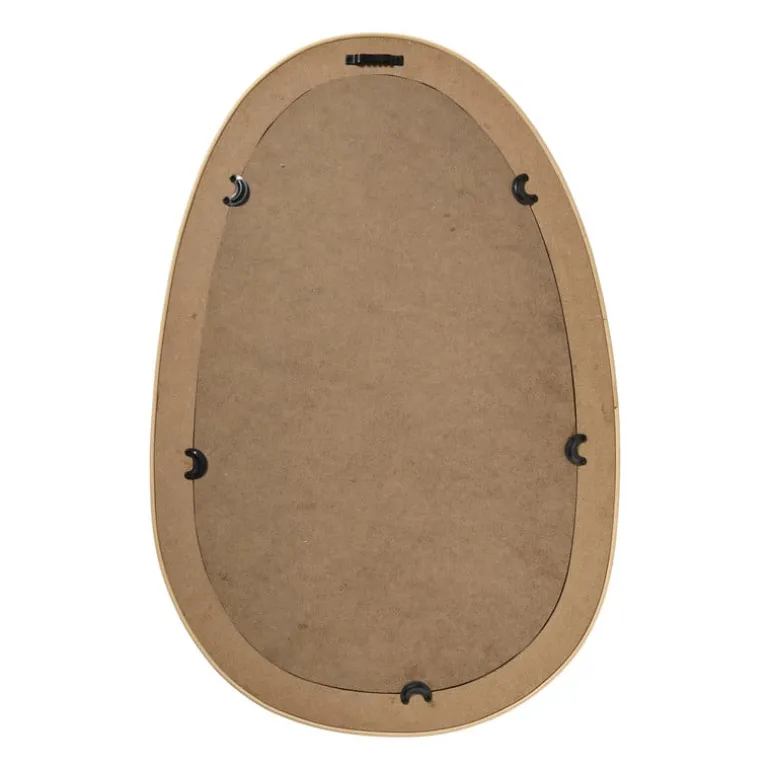 Spiegel rotan lijnen - beige - 33x50 cm