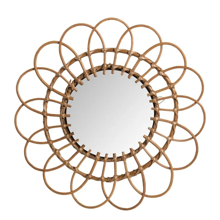Spiegel rotan lijst - 50 cm