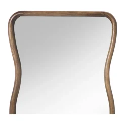 Spiegel XL met golfrand - bruin - 165x50 cm
