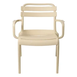 Stapelbare tuinfauteuil Napoli - beige - 75.5x68x65 cm