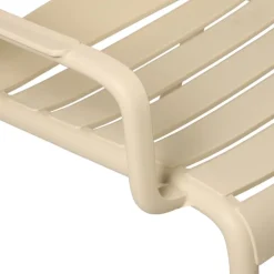 Stapelbare tuinfauteuil Napoli - beige - 75.5x68x65 cm